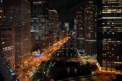 Rooftop Chicago at Night