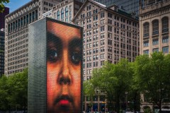 Crown Fountain  in Millennium Park