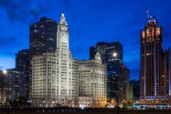 Wrigley Building Blue Hour