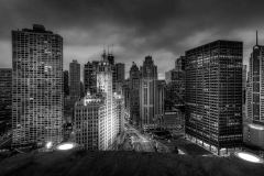 Rooftop Chicago Monochrome