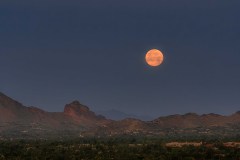 Strawberry Moon Over Camelback Mountain