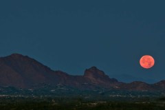Buck Moonset Over Camelback Mountain